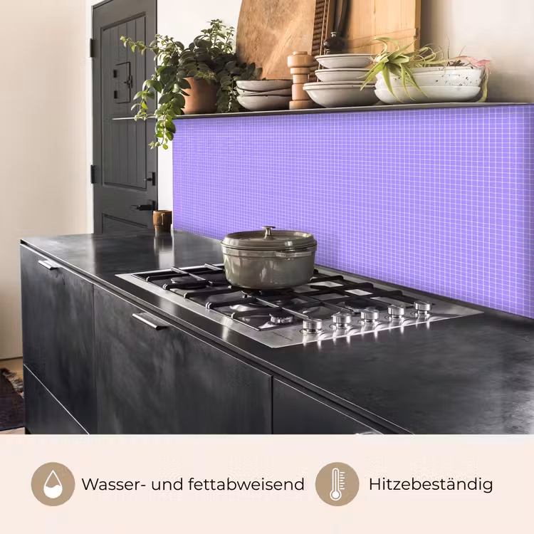 Küchenrückwand - Lila – Geometrisch – Raster – Minimalistisch – Muster — 5