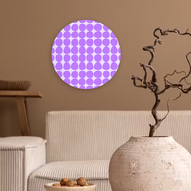Forexbild Rund - Lila – Geometrisch – Punkte – Polka Dot – Muster — 2