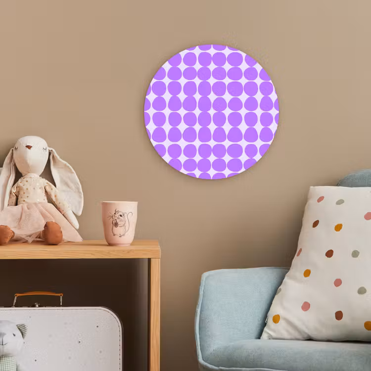 Forexbild Rund - Lila – Geometrisch – Punkte – Polka Dot – Muster — 5