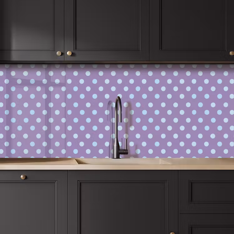 Küchenrückwand - Lila – Blau – Geometrisch – Punkte – Polka Dot – Muster — 6
