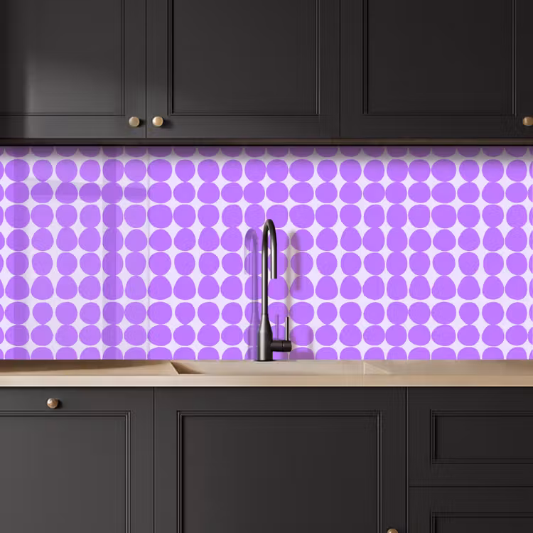Küchenrückwand - Lila – Geometrisch – Punkte – Polka Dot – Muster — 6