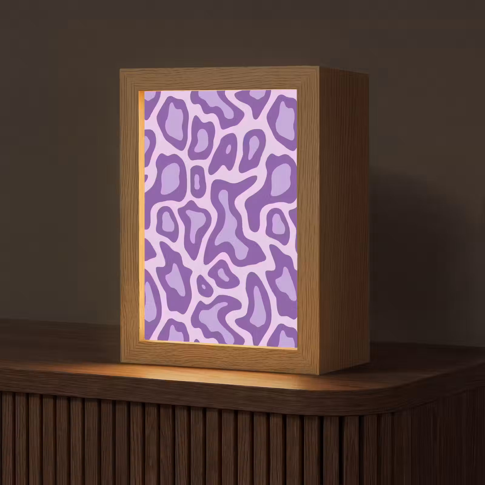 Personalisierte Lightbox - Lila – Abstrakt – Leopard – Flecken – Groovy – Muster — 1