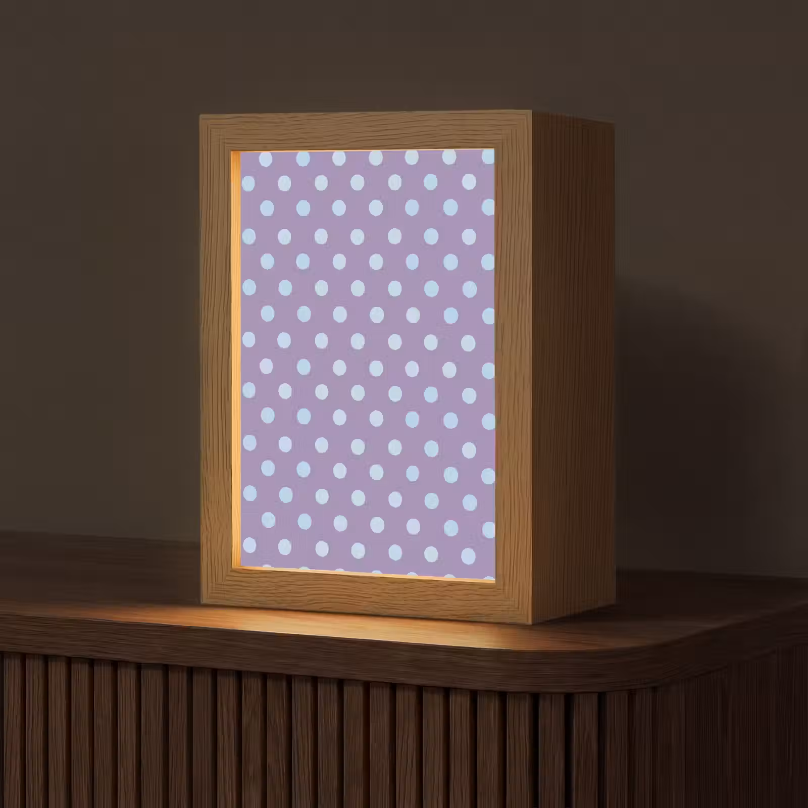 Personalisierte Lightbox - Lila – Blau – Geometrisch – Punkte – Polka Dot – Muster — 1