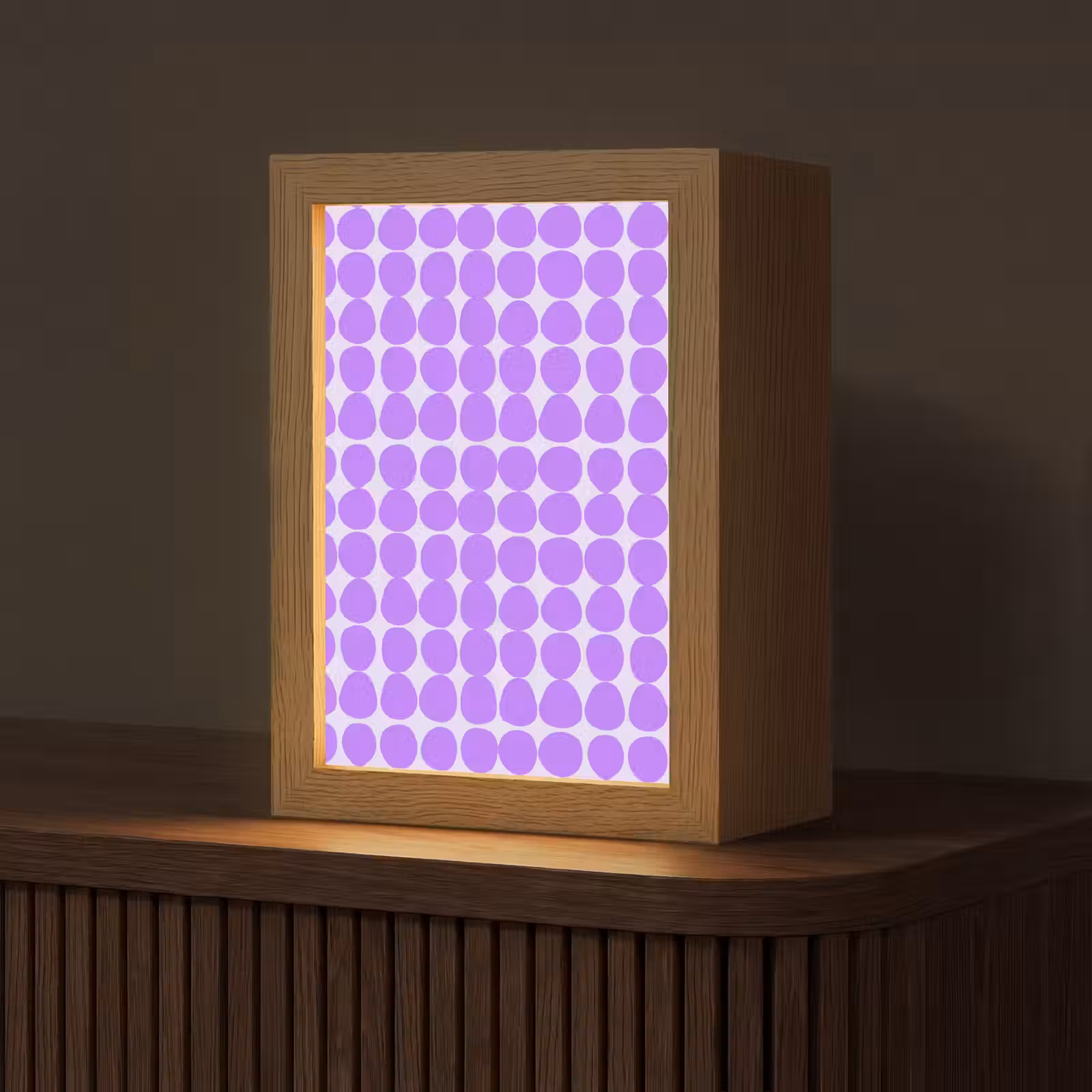 Personalisierte Lightbox - Lila – Geometrisch – Punkte – Polka Dot – Muster — 1
