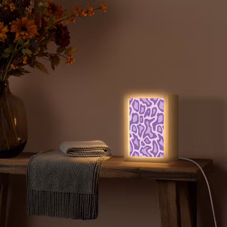 Personalisierte Lightbox - Lila – Abstrakt – Leopard – Flecken – Groovy – Muster — 3