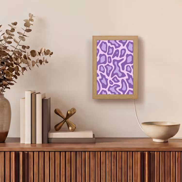Personalisierte Lightbox - Lila – Abstrakt – Leopard – Flecken – Groovy – Muster — 4