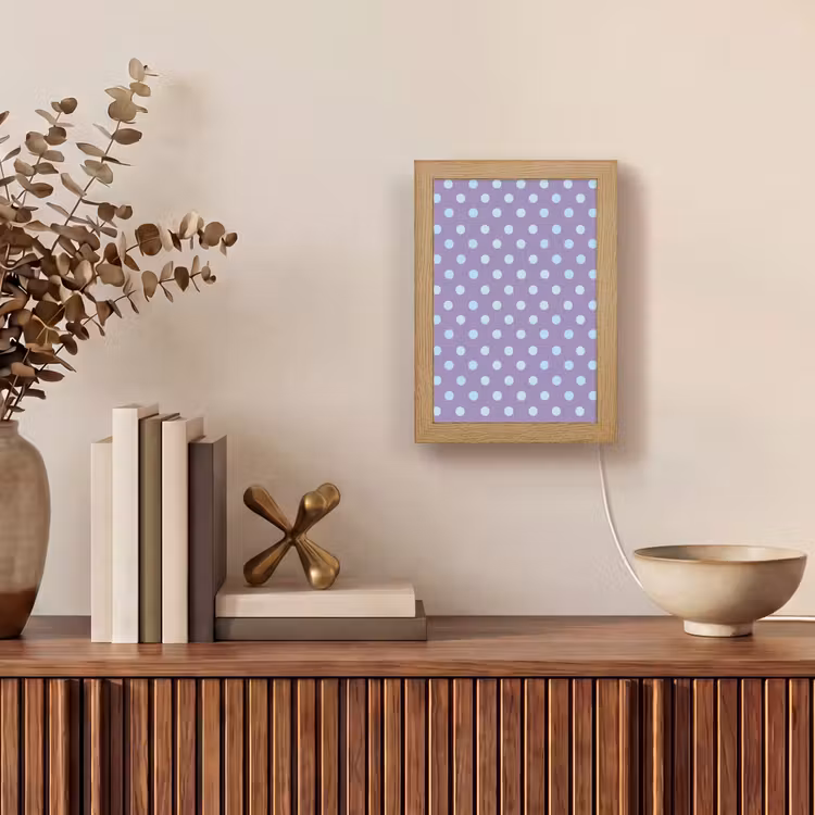 Personalisierte Lightbox - Lila – Blau – Geometrisch – Punkte – Polka Dot – Muster — 4