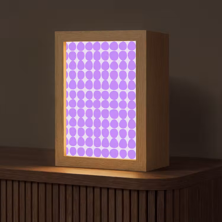 Personalisierte Lightbox - Lila – Geometrisch – Punkte – Polka Dot – Muster — 1