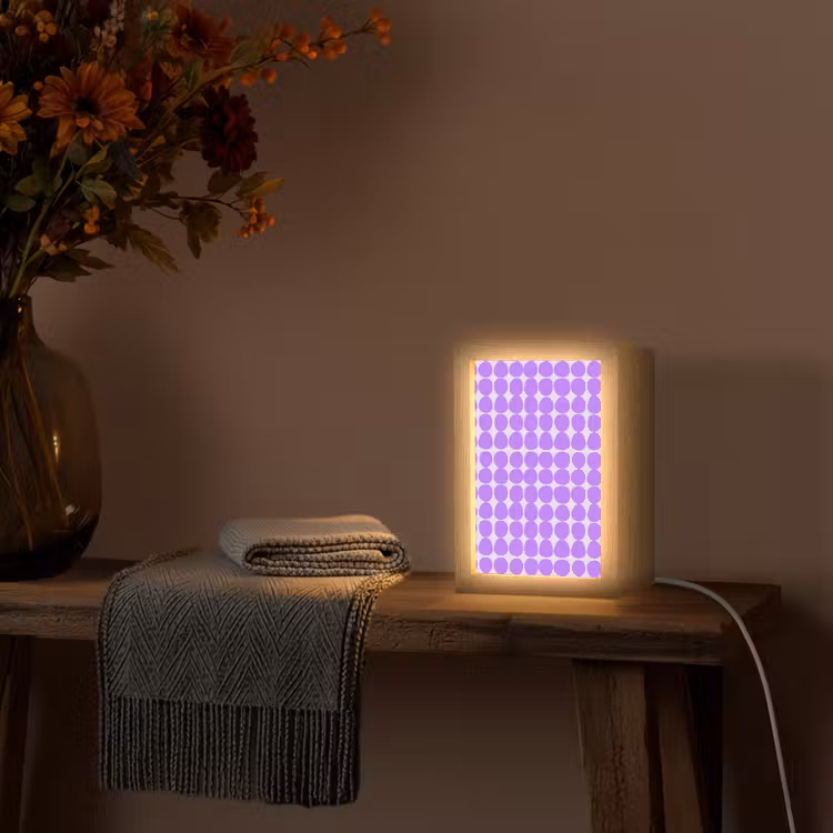 Personalisierte Lightbox - Lila – Geometrisch – Punkte – Polka Dot – Muster — 3