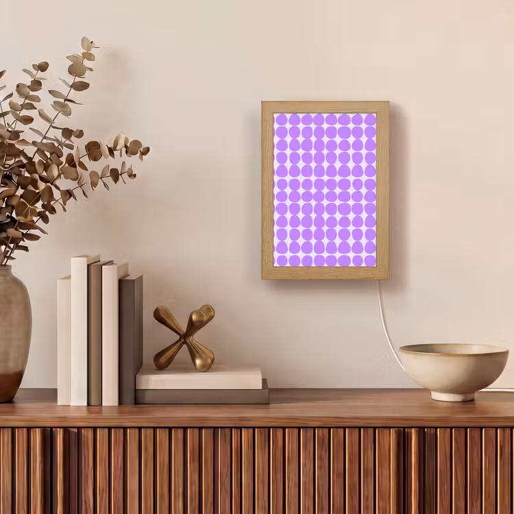 Personalisierte Lightbox - Lila – Geometrisch – Punkte – Polka Dot – Muster — 4