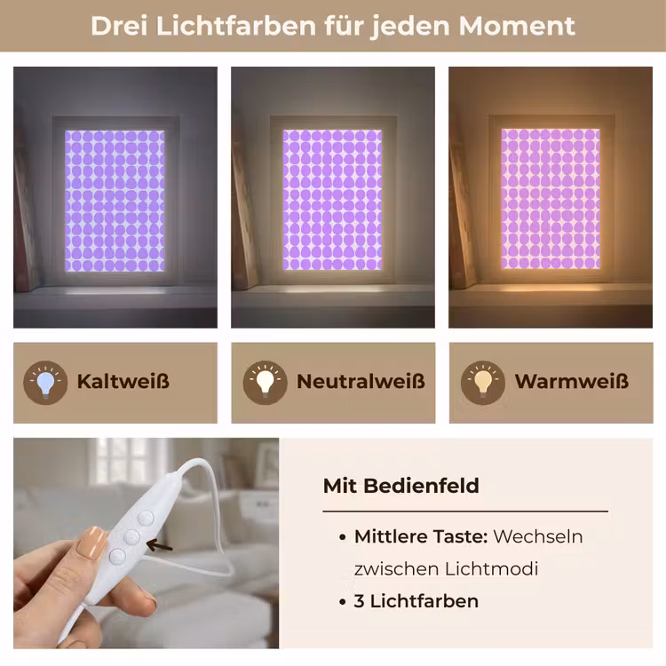Personalisierte Lightbox - Lila – Geometrisch – Punkte – Polka Dot – Muster — 7