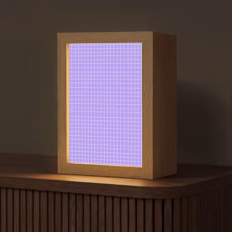 Personalisierte Lightbox - Lila – Geometrisch – Raster – Minimalistisch – Muster — 1