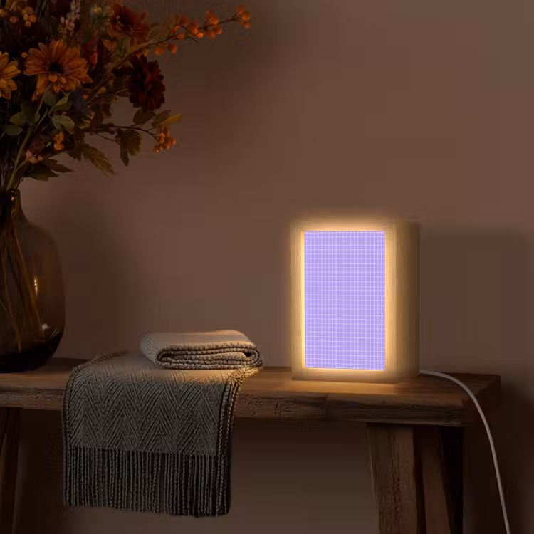 Personalisierte Lightbox - Lila – Geometrisch – Raster – Minimalistisch – Muster — 3