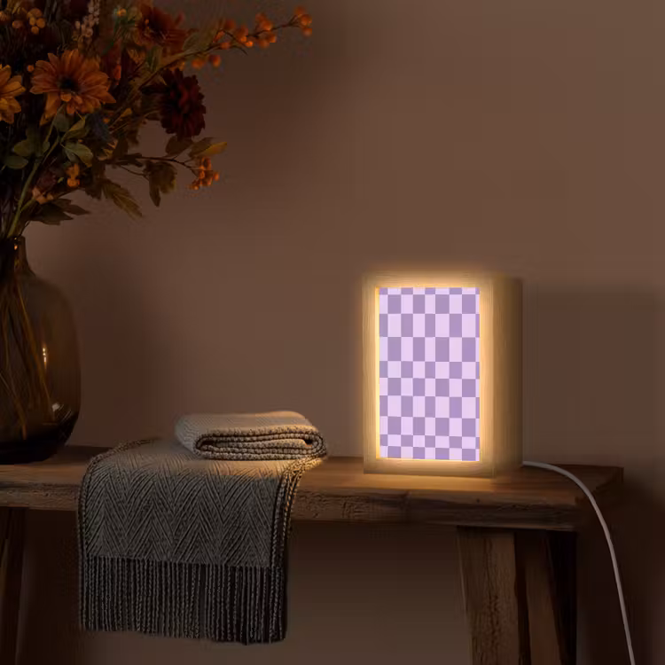 Personalisierte Lightbox - Lila – Geometrisch – Schachbrettmuster – Blöcke – Muster — 3