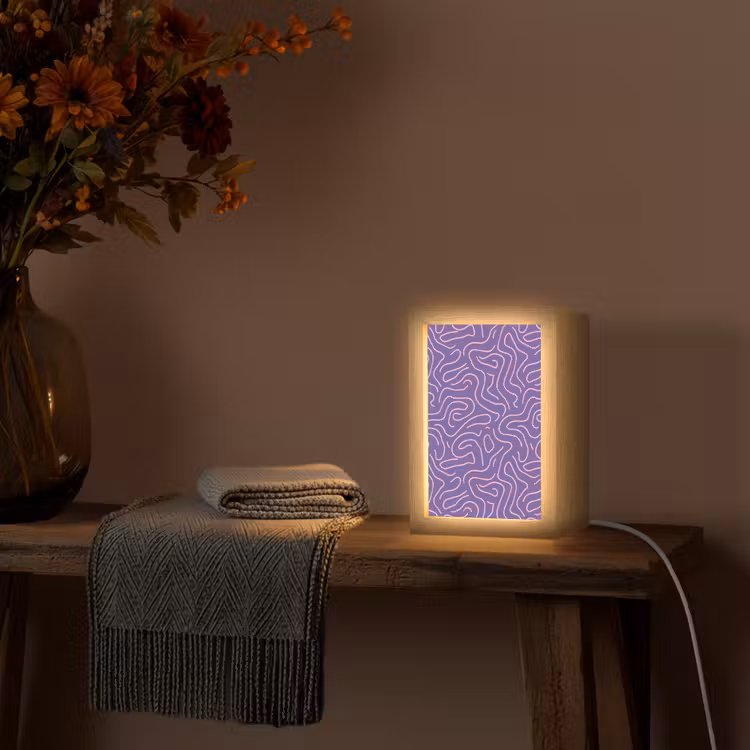 Personalisierte Lightbox - Lila – Rosa – Abstrakt – Linien – Labyrinth – Muster — 3