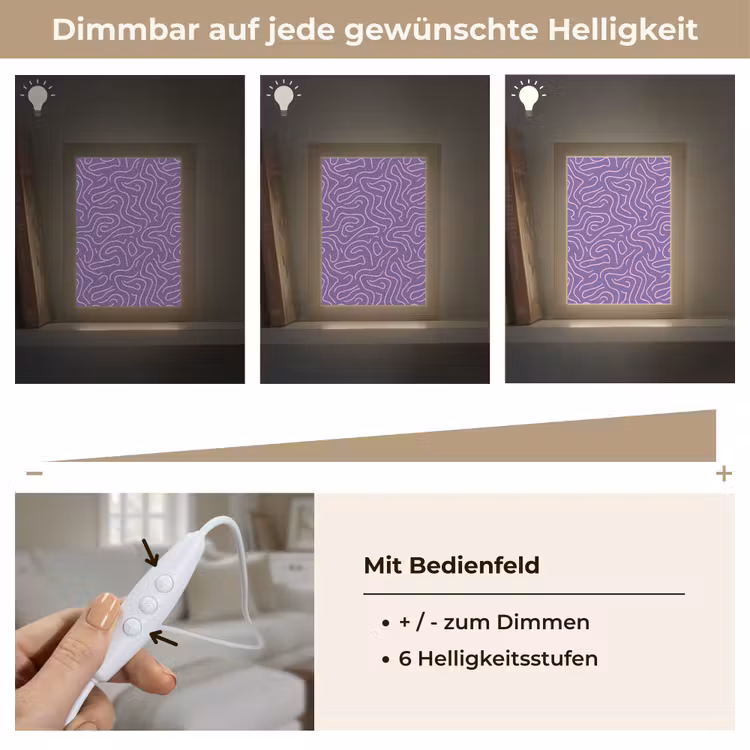 Personalisierte Lightbox - Lila – Rosa – Abstrakt – Linien – Labyrinth – Muster — 8