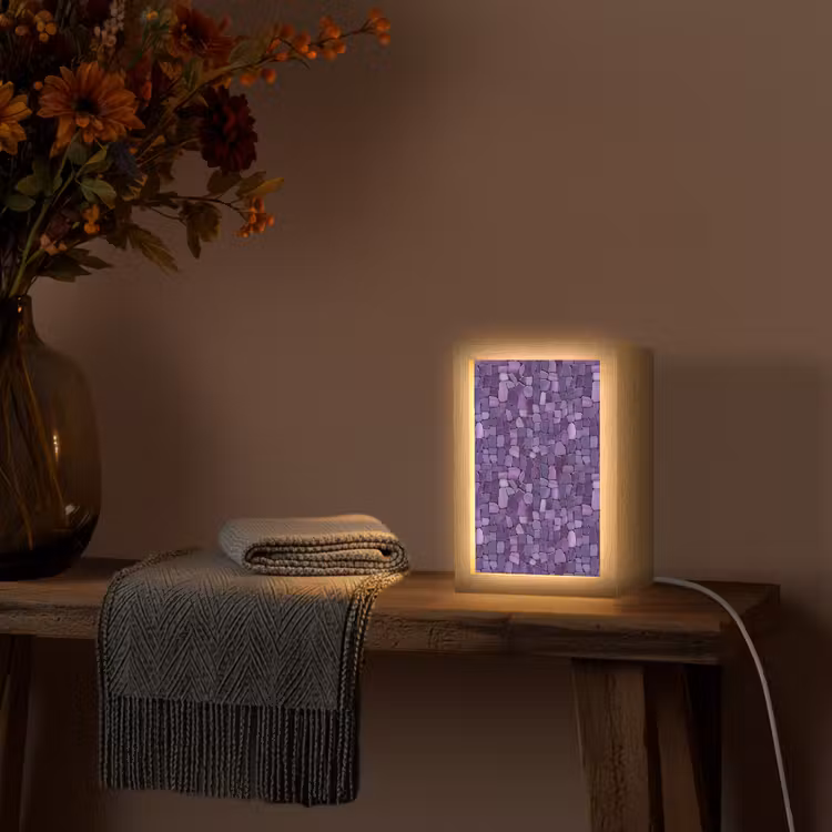 Personalisierte Lightbox - Lila – Mosaik – Scherben – Stein – Muster — 3