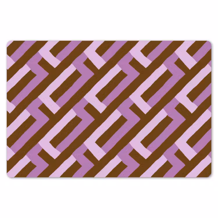 Tischset - 6 Stück - Braun – Rosa – Geometrisch – Mäander – Muster — 6