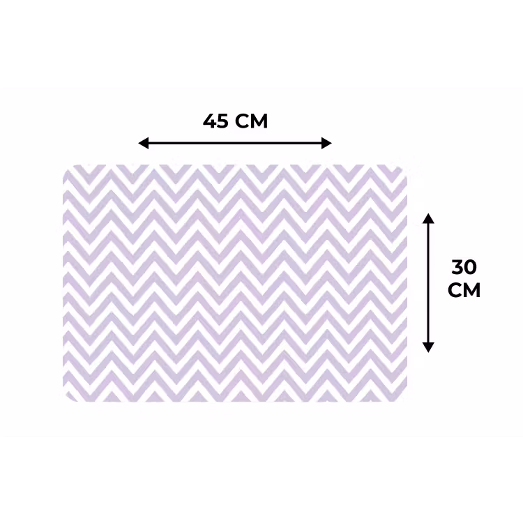 Tischset - 6 Stück - Lila – Geometrisch – Chevron – Zickzack – Muster — 3