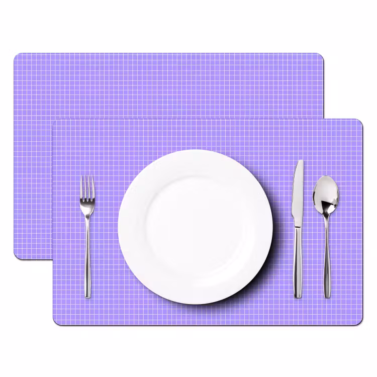 Tischset - 6 Stück - Lila – Geometrisch – Raster – Minimalistisch – Muster — 2