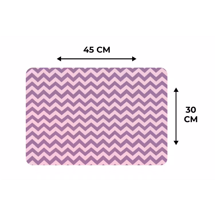 Tischset - 6 Stück - Lila – Rosa – Geometrisch – Chevron – Zickzack – Muster — 3