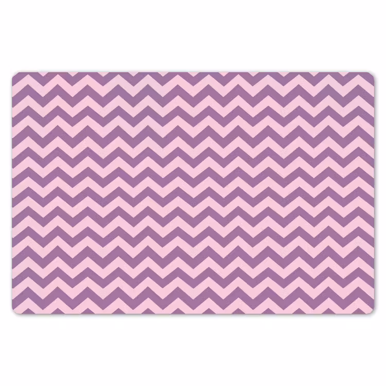 Tischset - 6 Stück - Lila – Rosa – Geometrisch – Chevron – Zickzack – Muster — 6