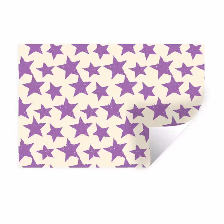 Wandtattoo – Lila – Geometrisch – Sterne – Stempel – Muster — 1