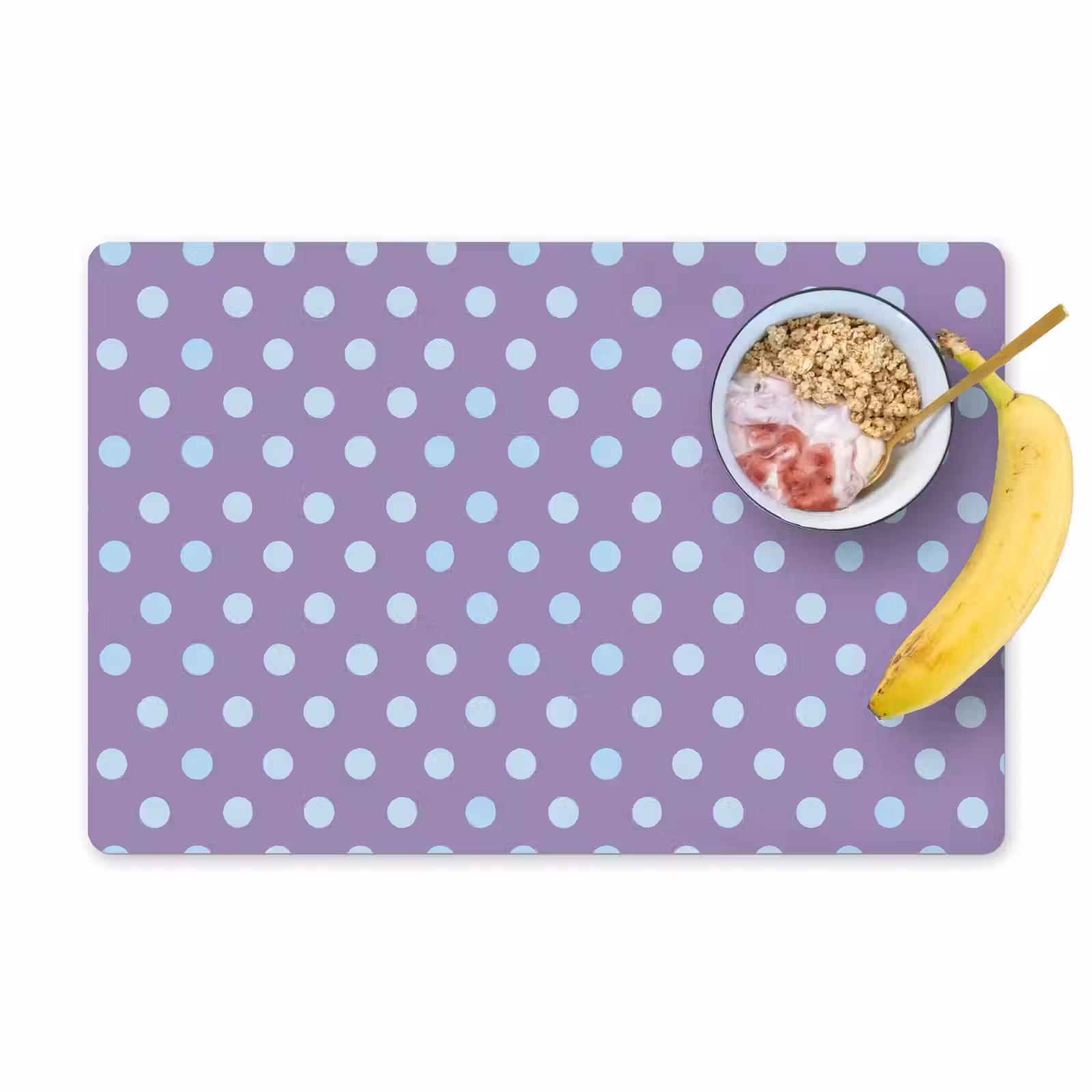 Tischset - 6 Stück - Lila – Blau – Geometrisch – Punkte – Polka Dot – Muster — 1
