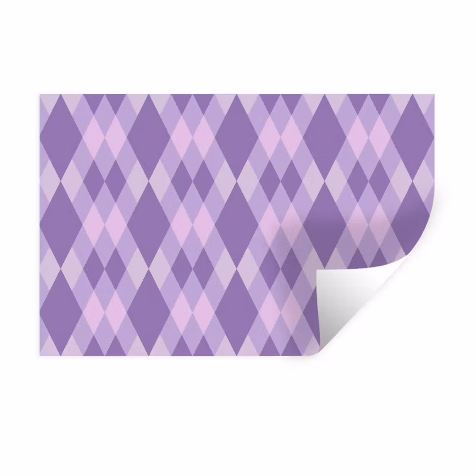 Wandtattoo – Lila – Geometrisch – Rauten – Argyle – Muster — 1