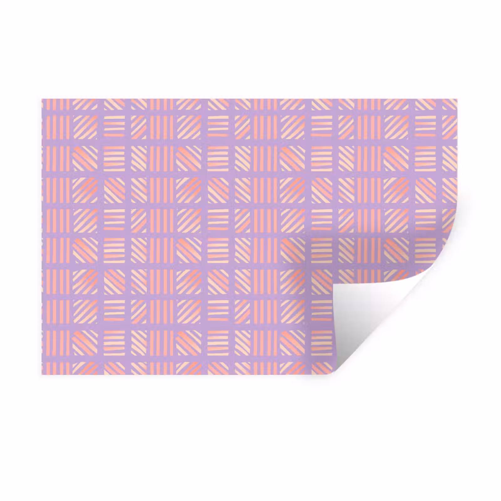 Wandtattoo – Lila – Rosa – Geometrisch – Streifen – Blöcke – Muster — 1