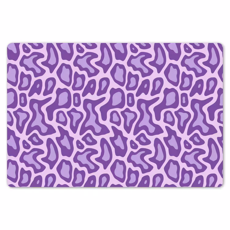 Tischset - 6 Stück - Lila – Abstrakt – Leopard – Flecken – Groovy – Muster — 6