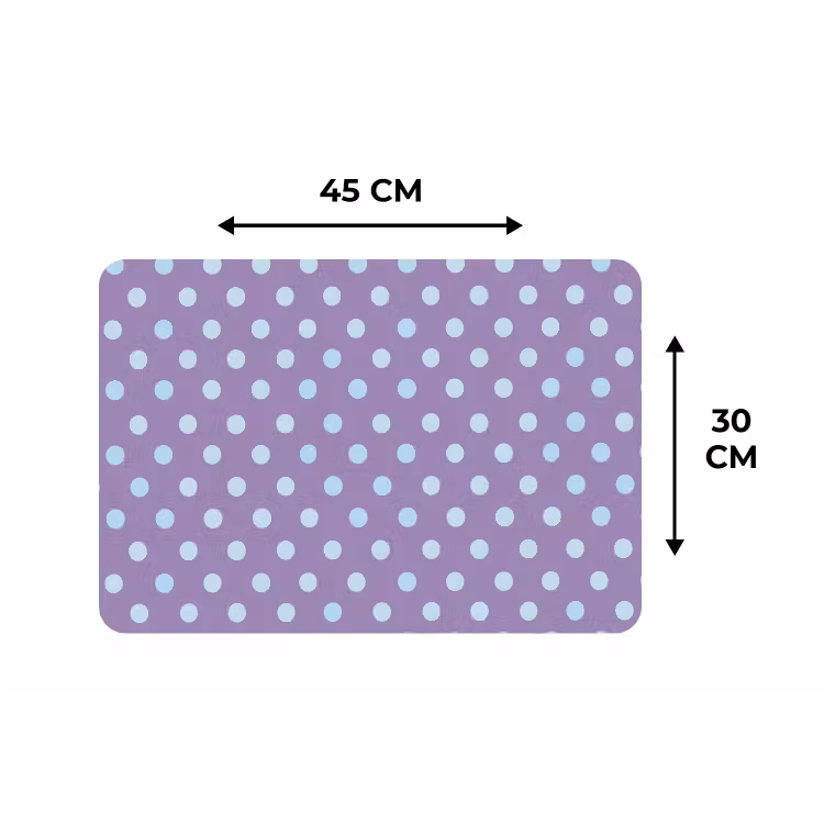 Tischset - 6 Stück - Lila – Blau – Geometrisch – Punkte – Polka Dot – Muster — 3