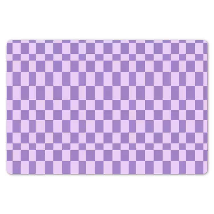 Tischset - 6 Stück - Lila – Geometrisch – Schachbrettmuster – Blöcke – Muster — 6