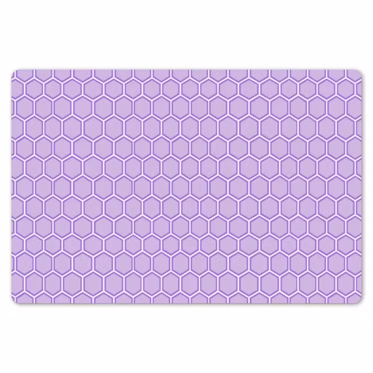 Tischset - 6 Stück - Lila – Geometrisch – Wabenmuster – Bienenwabe – Muster — 6