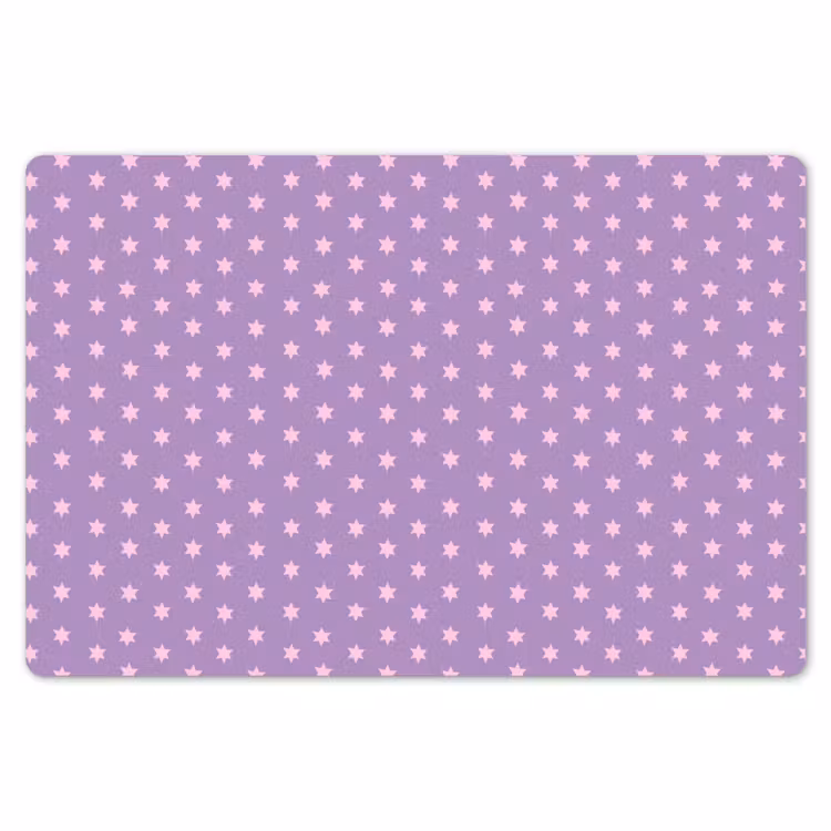Tischset - 6 Stück - Lila – Rosa – Sterne – Geometrisch – Muster — 6