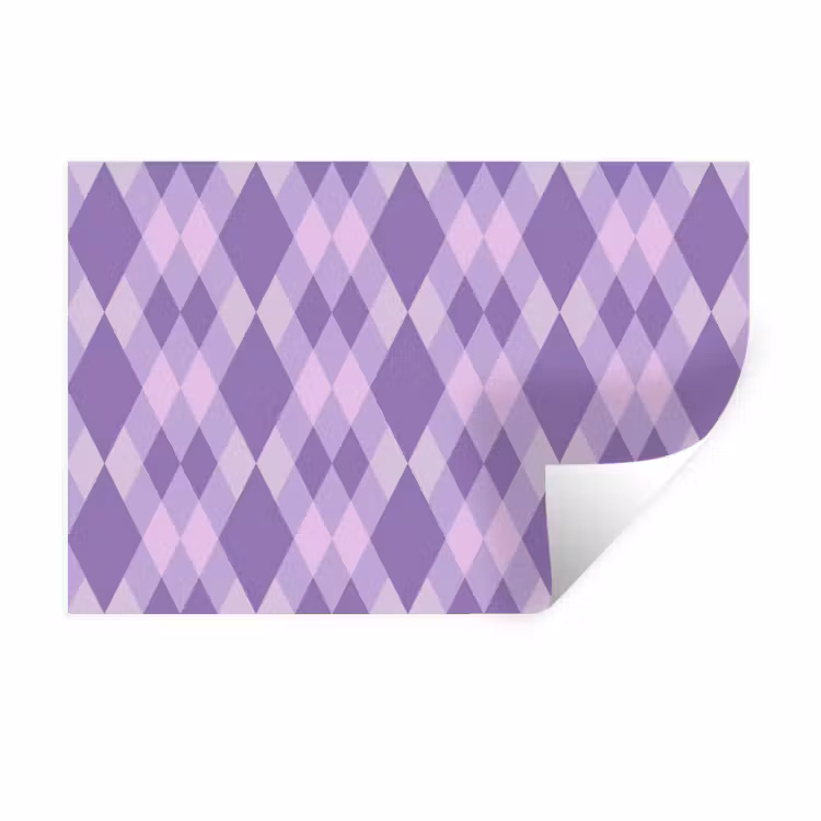 Wandtattoo – Lila – Geometrisch – Rauten – Argyle – Muster — 1