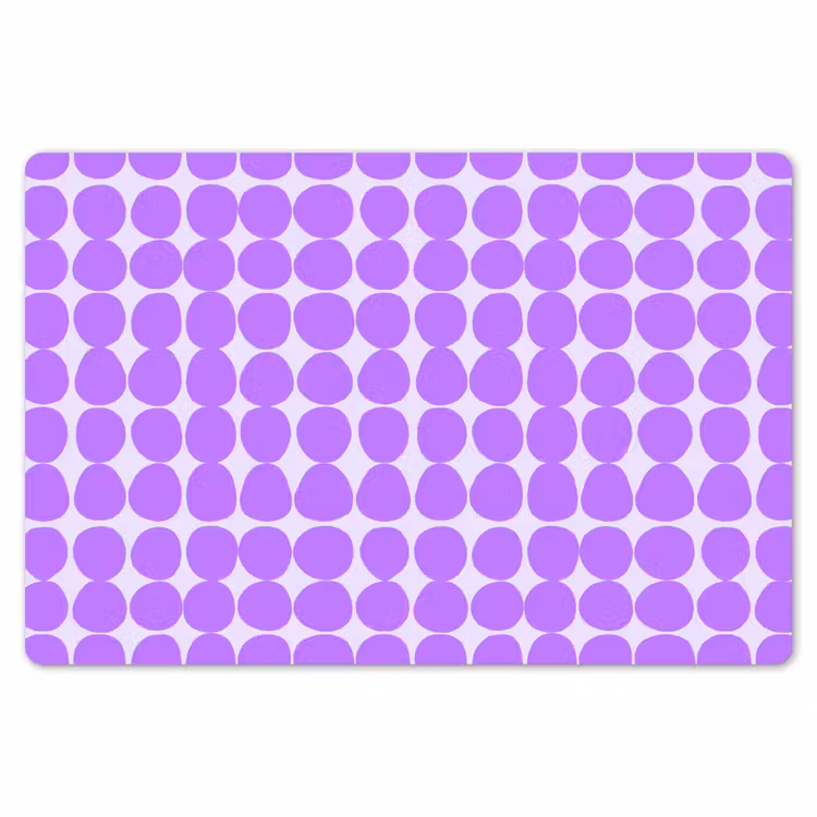 Tischset - 6 Stück - Lila – Geometrisch – Punkte – Polka Dot – Muster — 6