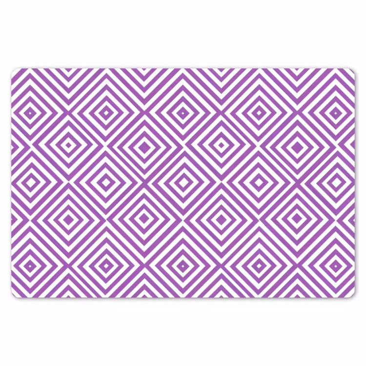 Tischset - 6 Stück - Lila – Geometrisch – Rauten – Konzentrisch – Muster — 6