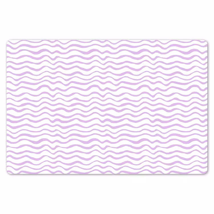 Tischset - 6 Stück - Lila – Geometrisch – Wellen – Linien – Muster — 6