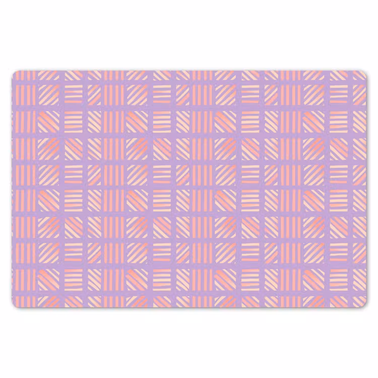 Tischset - 6 Stück - Lila – Rosa – Geometrisch – Streifen – Blöcke – Muster — 6