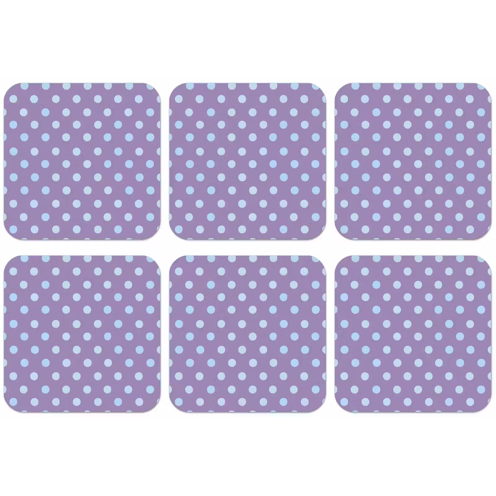 Untersetzer - Lila – Blau – Geometrisch – Punkte – Polka Dot – Muster — 1