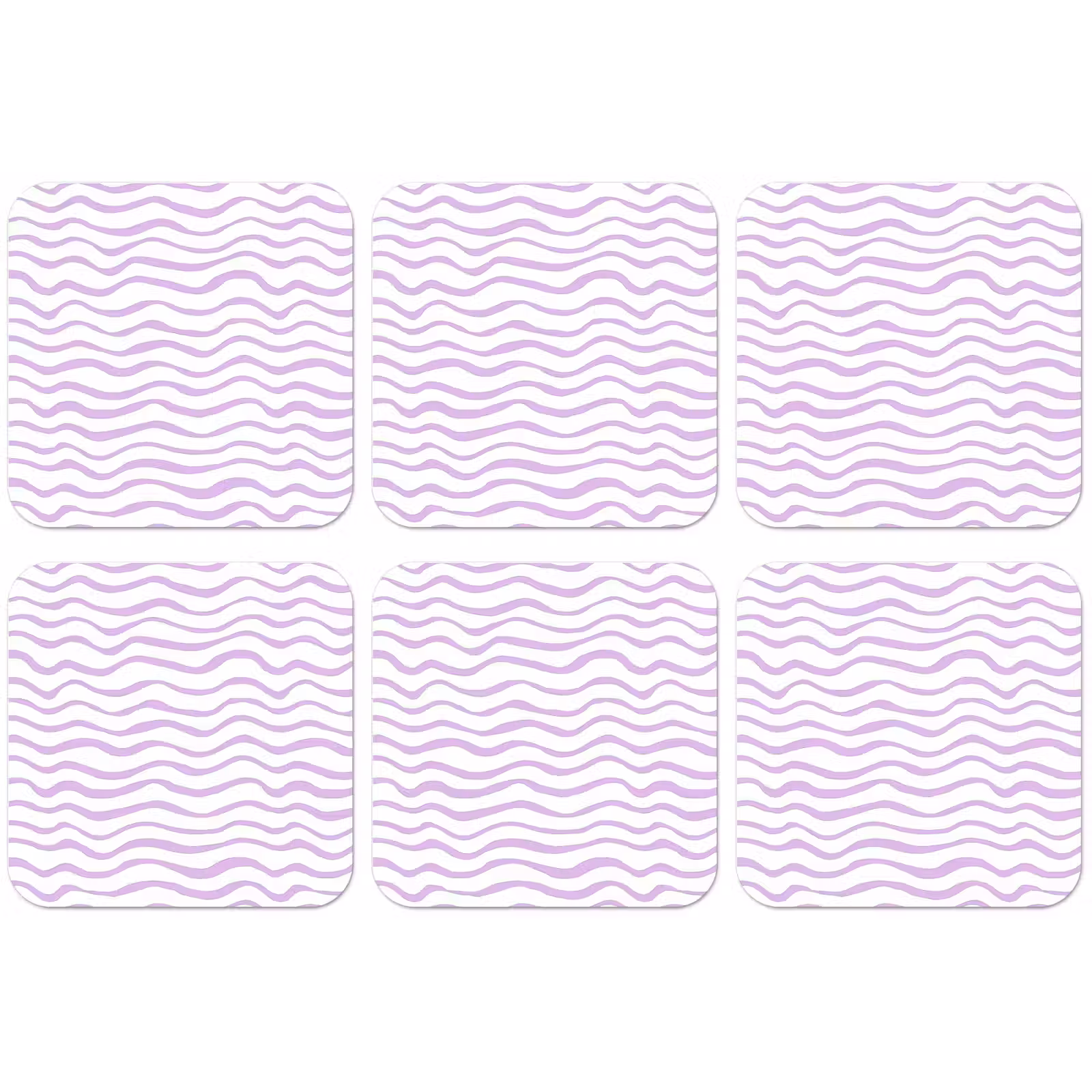 Untersetzer - Lila – Geometrisch – Wellen – Linien – Muster — 1