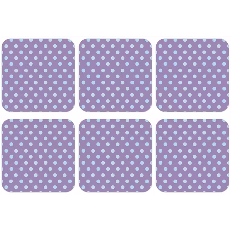Untersetzer - Lila – Blau – Geometrisch – Punkte – Polka Dot – Muster — 1