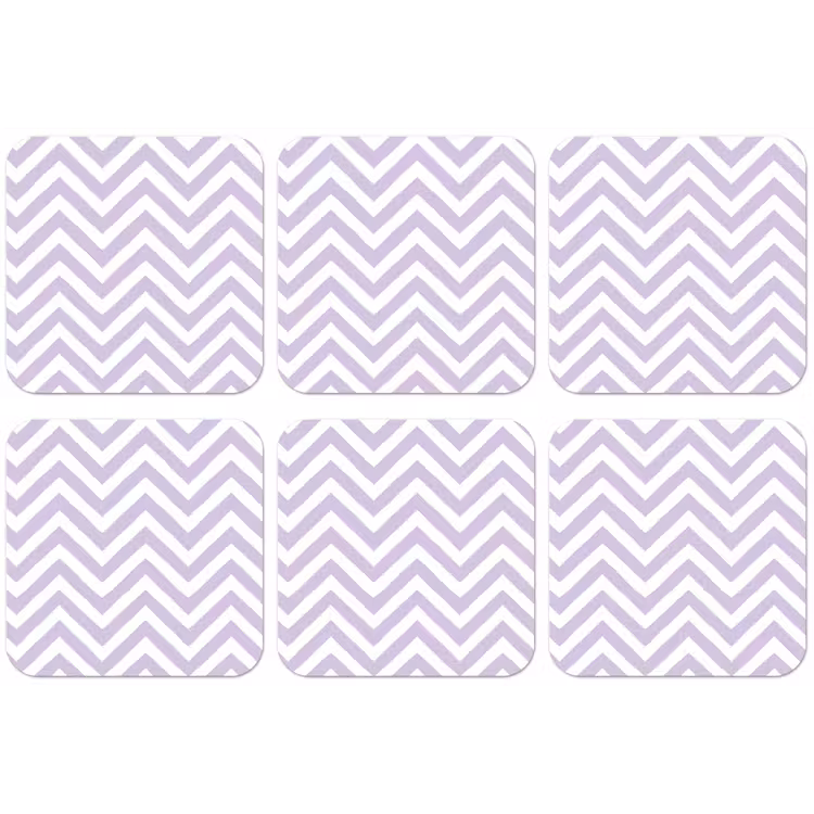 Untersetzer - Lila – Geometrisch – Chevron – Zickzack – Muster — 1