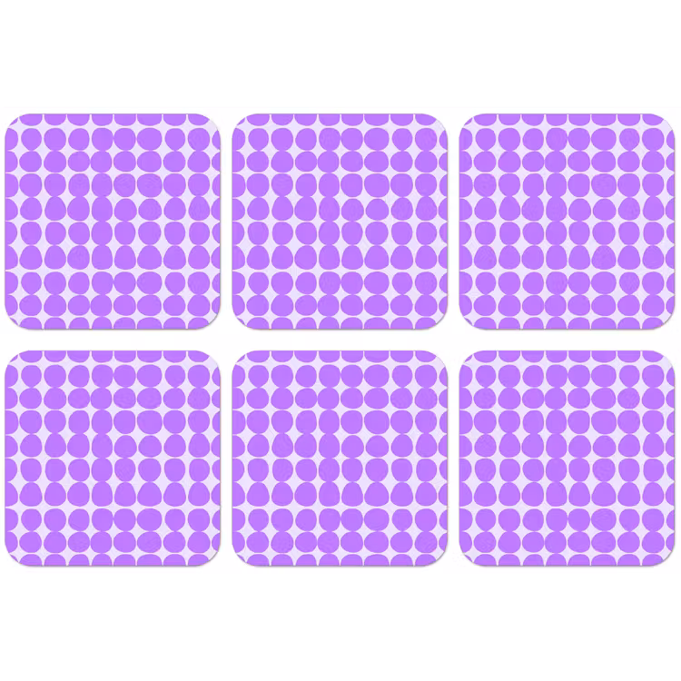 Untersetzer - Lila – Geometrisch – Punkte – Polka Dot – Muster — 1