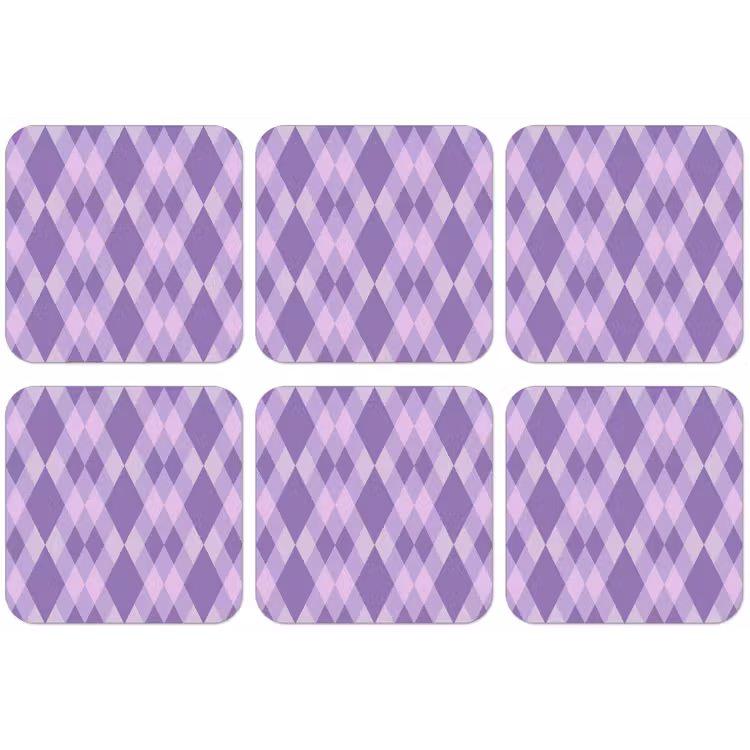 Untersetzer - Lila – Geometrisch – Rauten – Argyle – Muster — 1