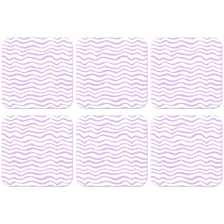Untersetzer - Lila – Geometrisch – Wellen – Linien – Muster — 1