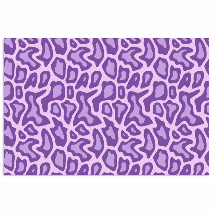 Poster - Lila – Abstrakt – Leopard – Flecken – Groovy – Muster — 1