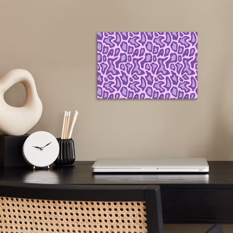 Poster - Lila – Abstrakt – Leopard – Flecken – Groovy – Muster — 2