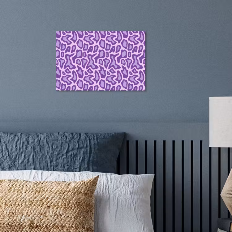 Poster - Lila – Abstrakt – Leopard – Flecken – Groovy – Muster — 3